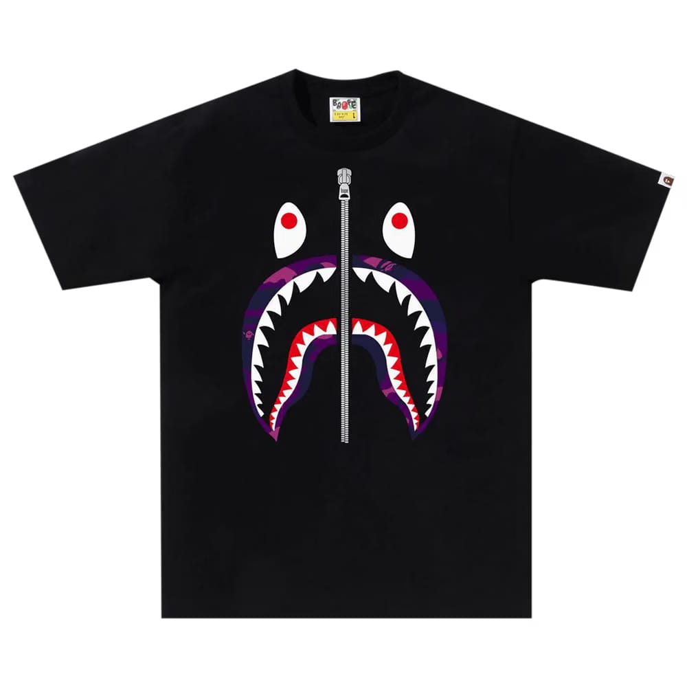 BAPE Color Camo Shark T-Shirt Black/Purple