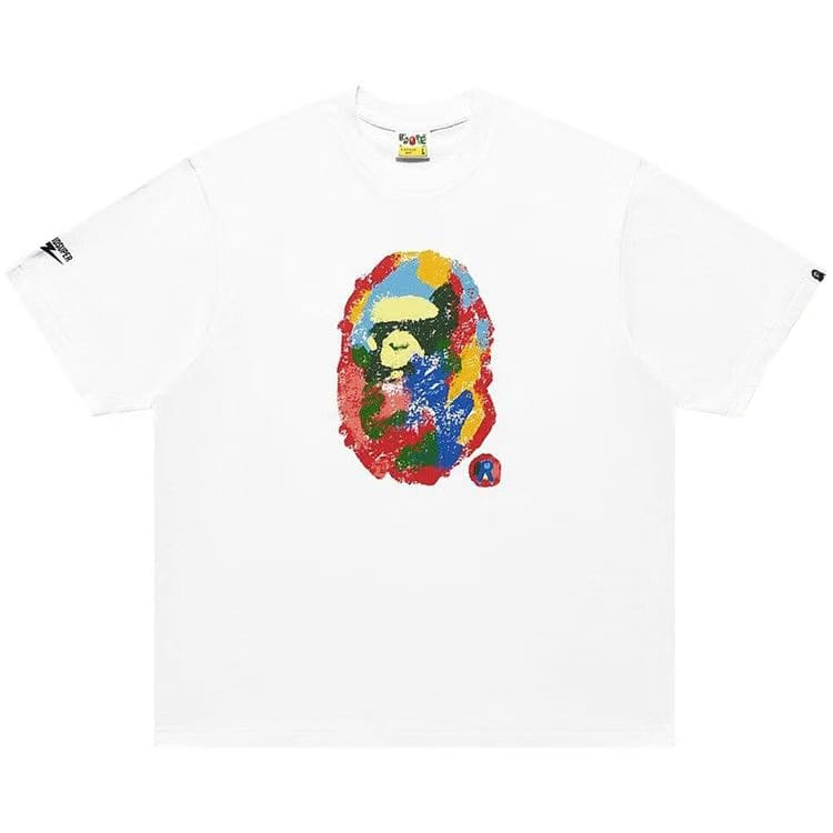 BAPE x KidSuper Painting Ape Head T-Shirt White