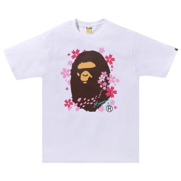 BAPE Sakura Ape Head T-Shirt White