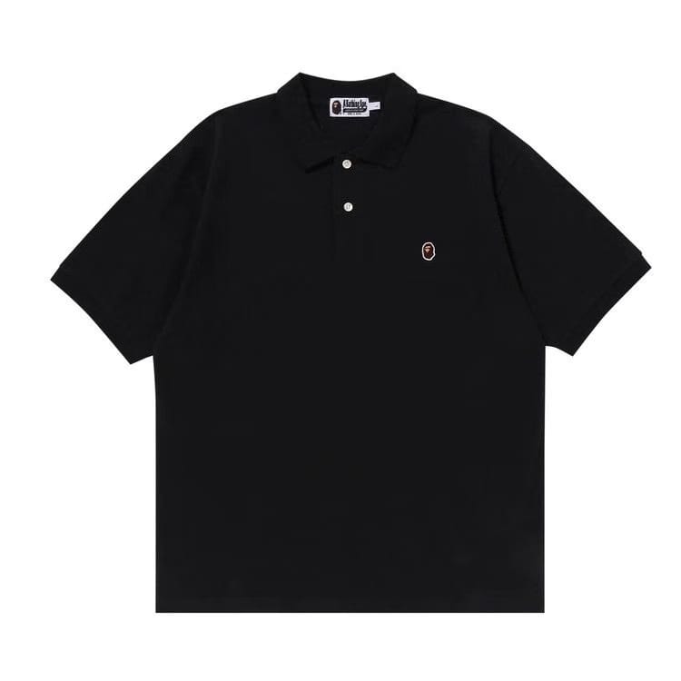 BAPE One Point Relaxed Fit Polo Shirt Black