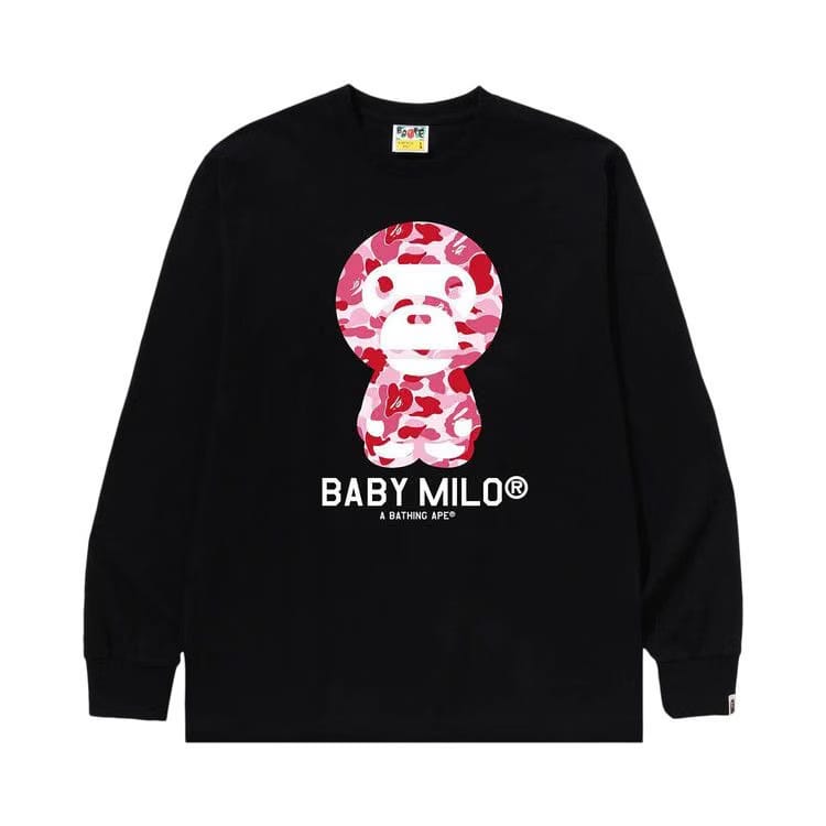 BAPE ABC Camo Baby Milo Long-Sleeve T-Shirt Black/Pink