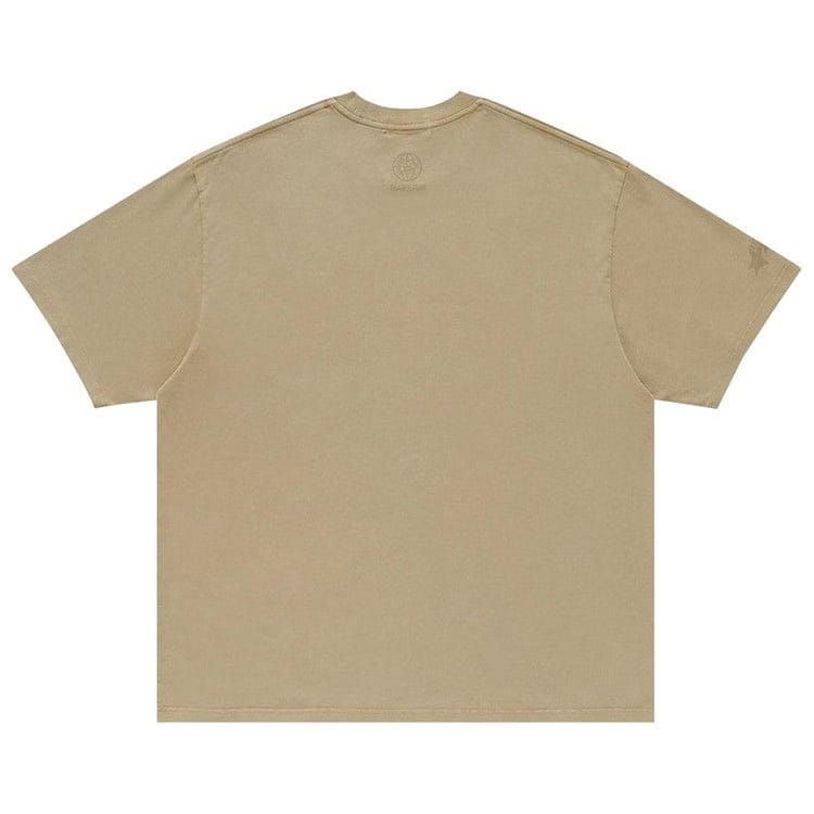 BAPE x KidSuper Garment Dye College Logo T-Shirt Beige