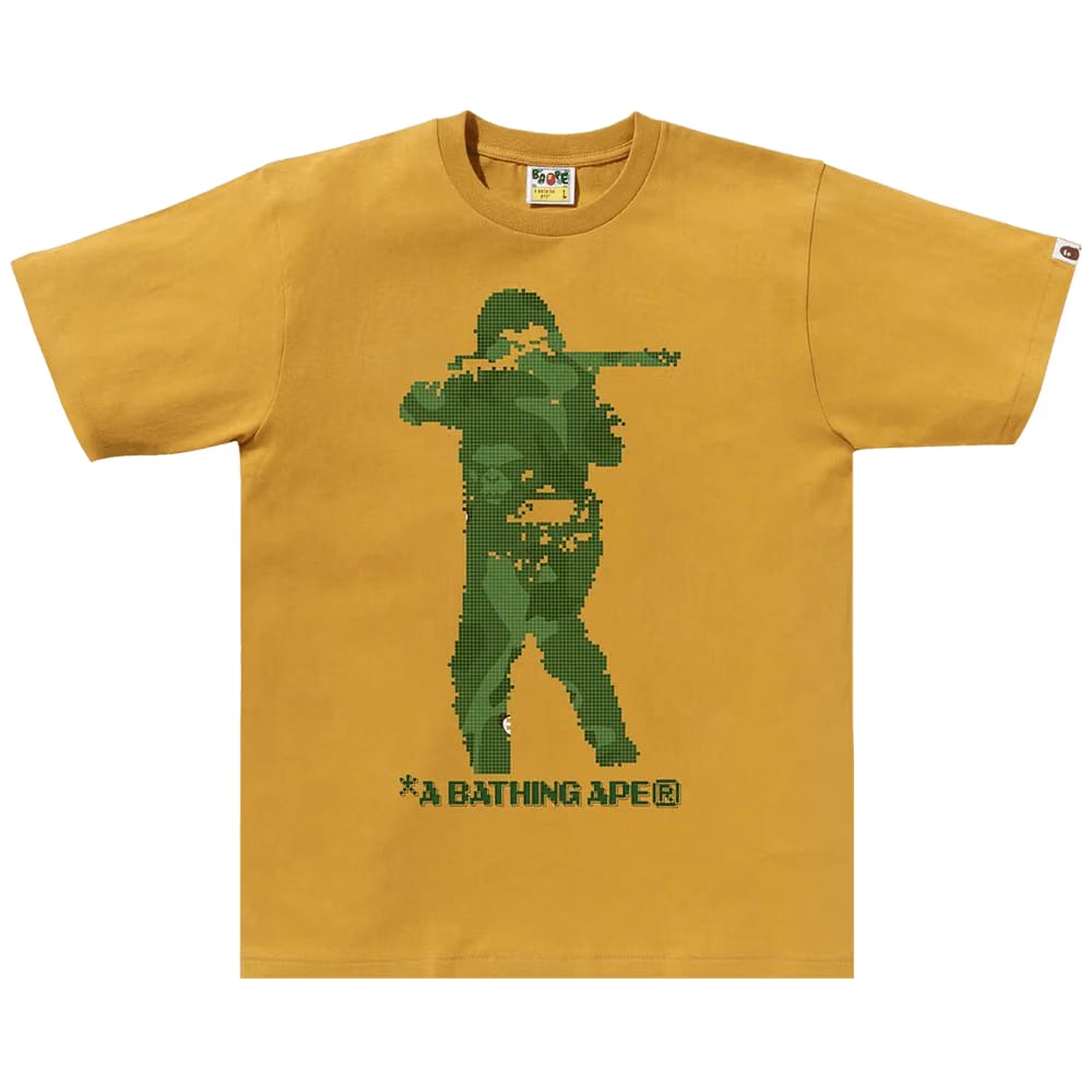BAPE Bitmap Soldier T-Shirt Yellow