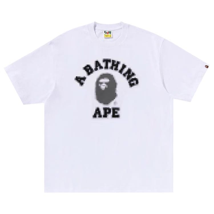 BAPE Pixal College Relaxed Fit T-Shirt White