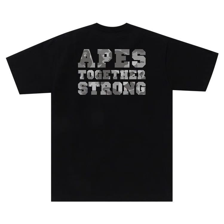 BAPE Honeycomb Camo College ATS T-Shirt Black/Grey