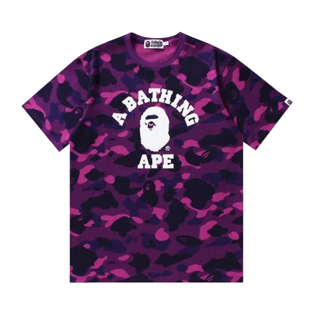 BAPE Color Camo College T-Shirt Purple