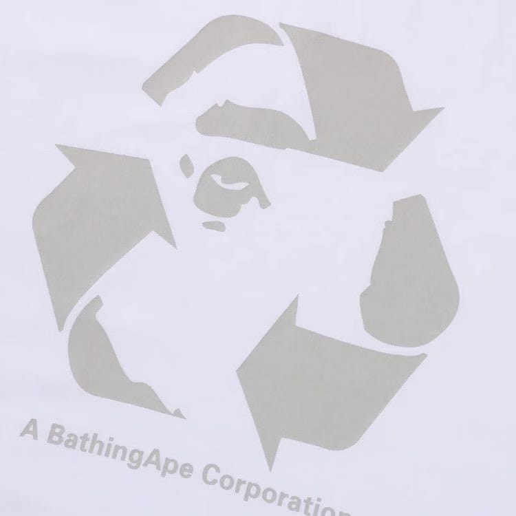 BAPE Recycle Motif Relaxed Fit T-Shirt White
