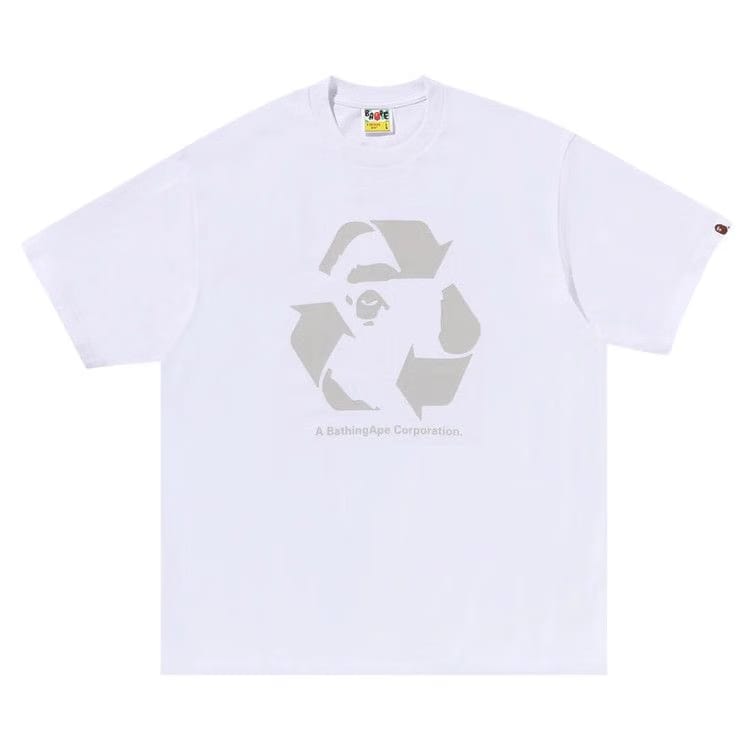 BAPE Recycle Motif Relaxed Fit T-Shirt White