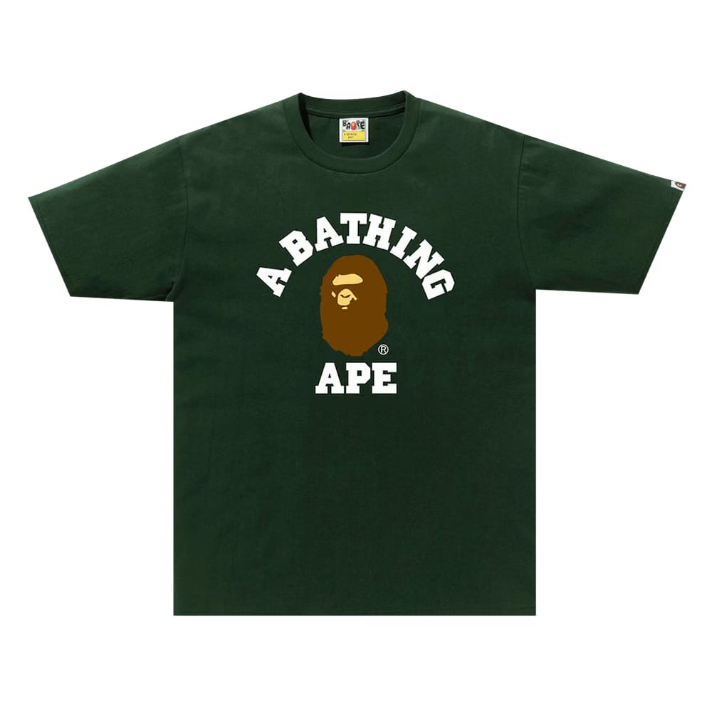 BAPE College T-Shirt Green