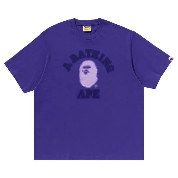 BAPE Pixal College Relaxed Fit T-Shirt Purple