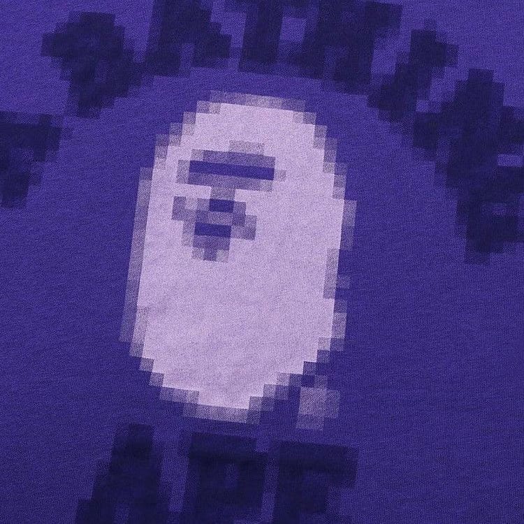BAPE Pixal College Relaxed Fit T-Shirt Purple