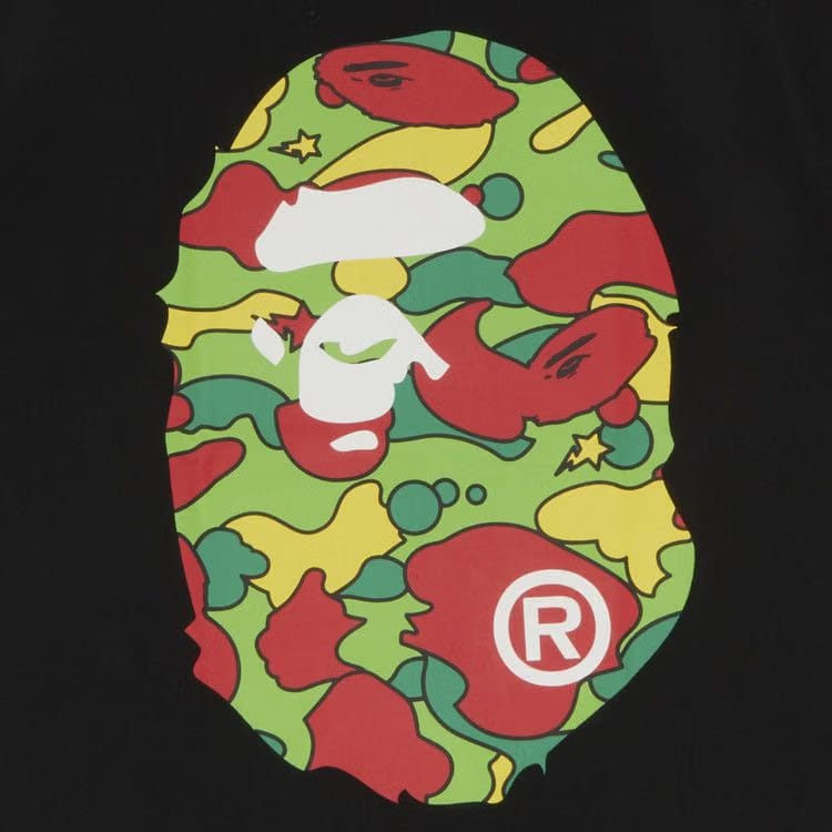 BAPE Sta Camo Big Ape Head T-Shirt Black/Multicolor