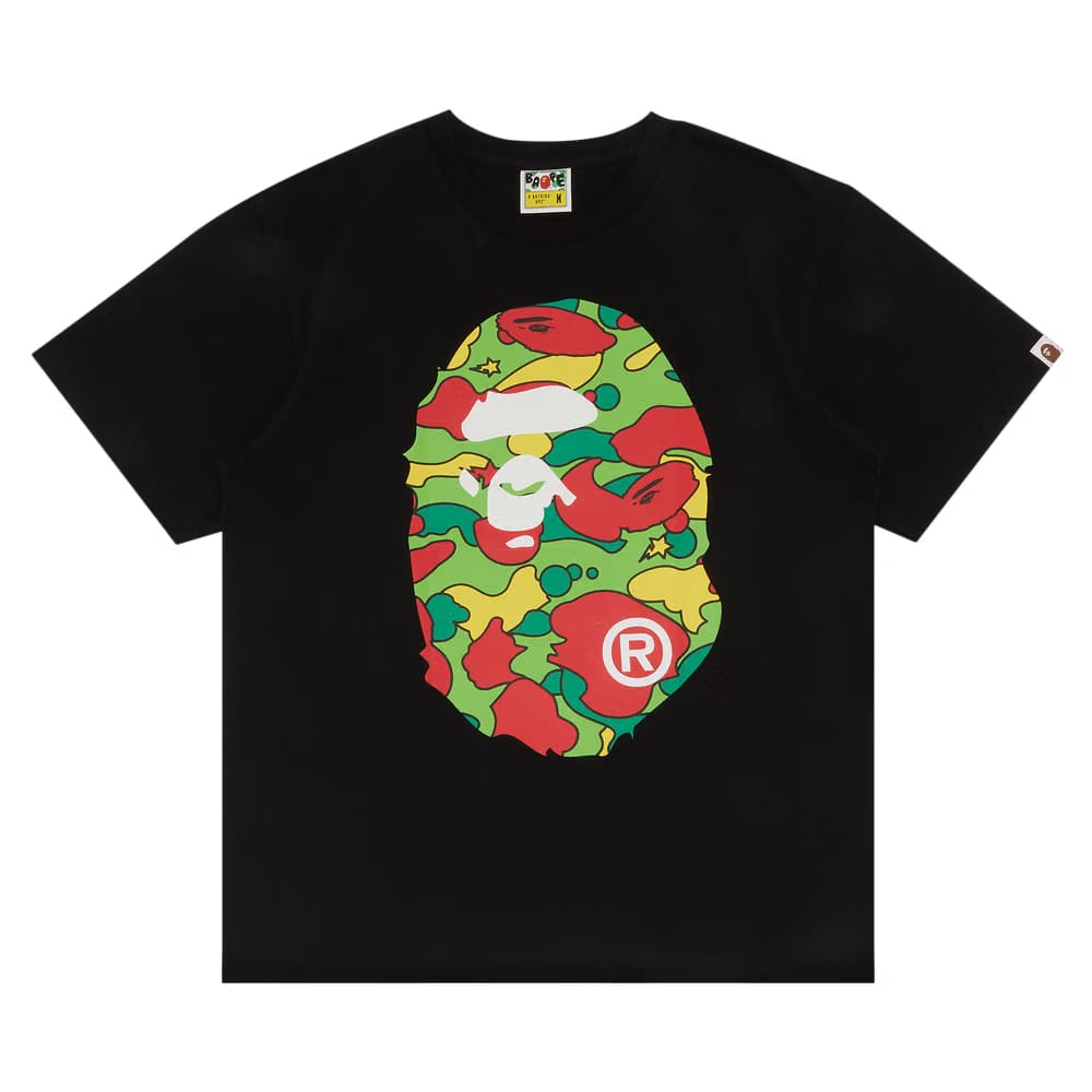 BAPE Sta Camo Big Ape Head T-Shirt Black/Multicolor