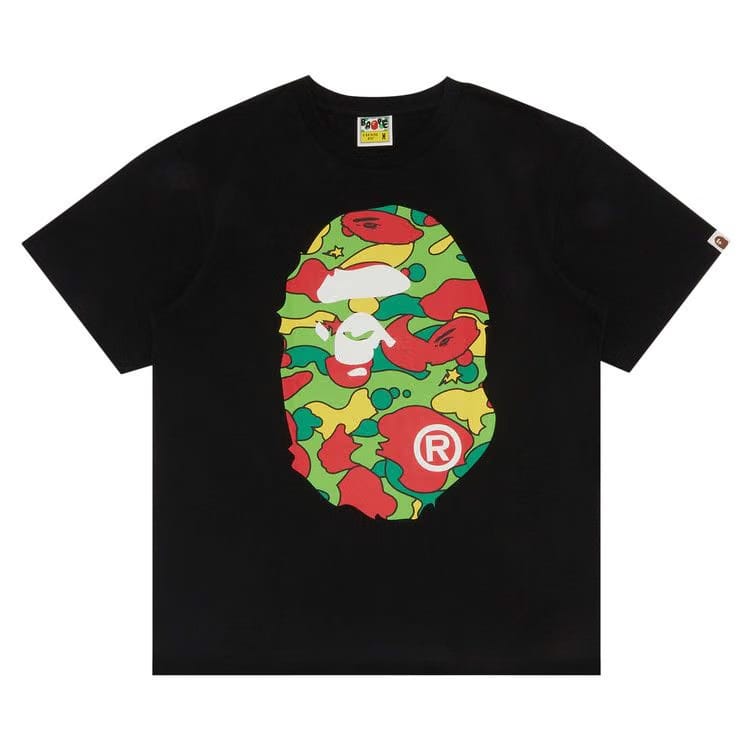 BAPE Sta Camo Big Ape Head T-Shirt Black/Multicolor