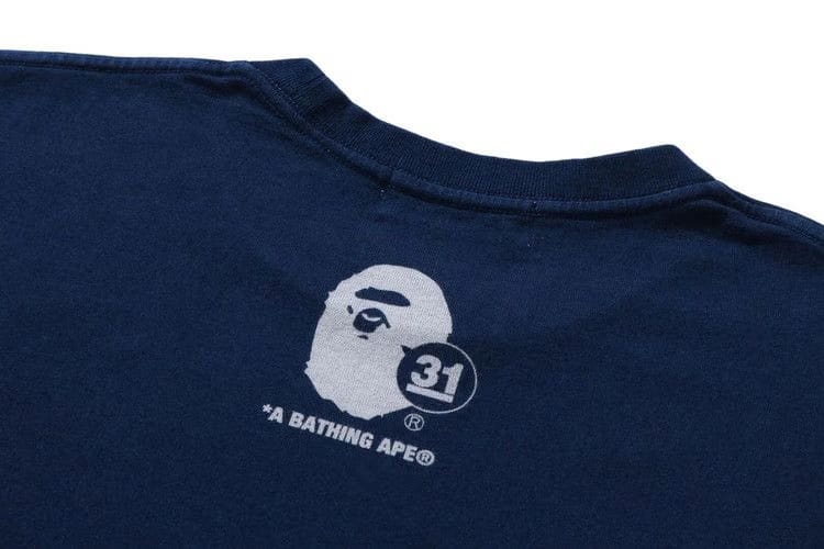 BAPE A Bathing Ape 31st Anniv. Ape Head T-Shirt Indigo