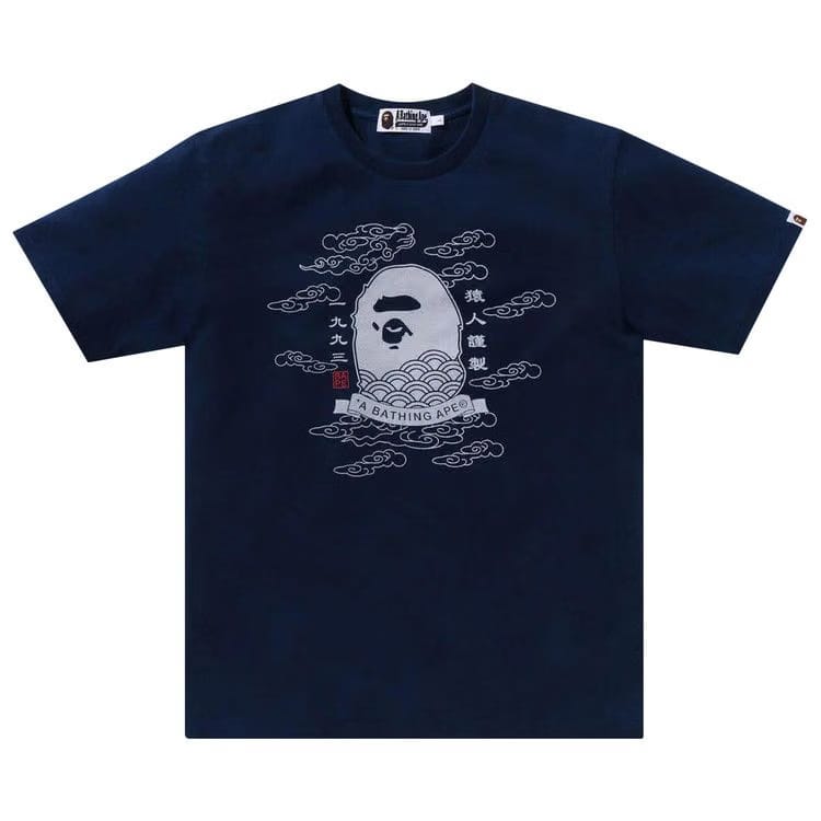 BAPE A Bathing Ape 31st Anniv. Ape Head T-Shirt Indigo