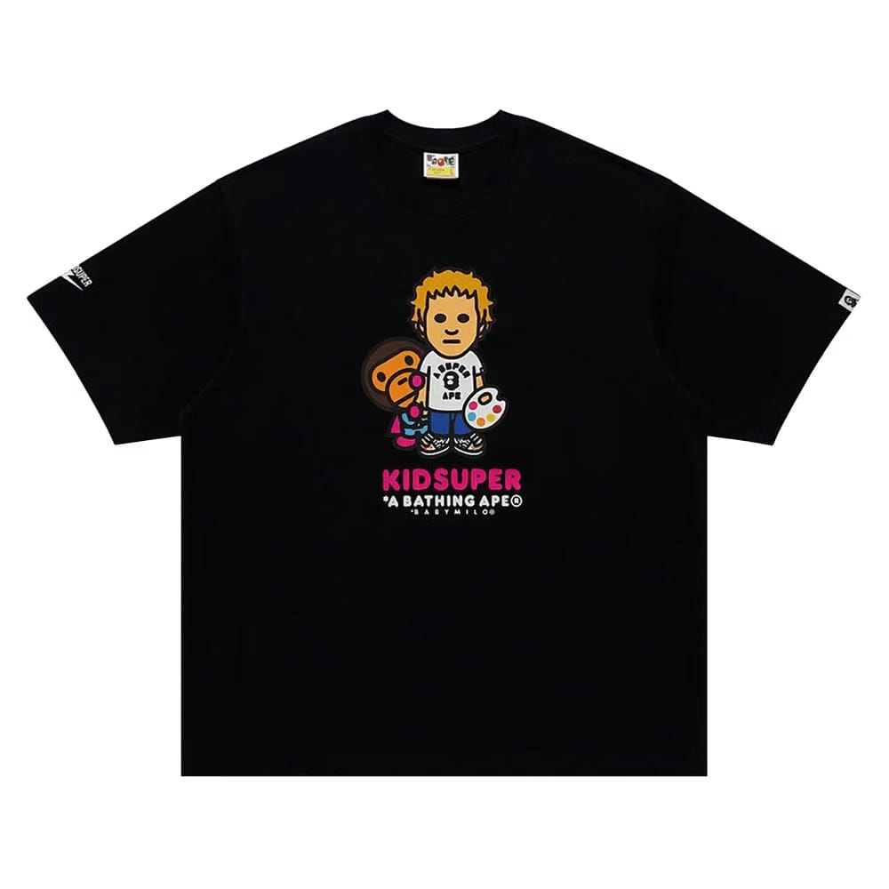 BAPE x KidSuper Milo T-Shirt Black
