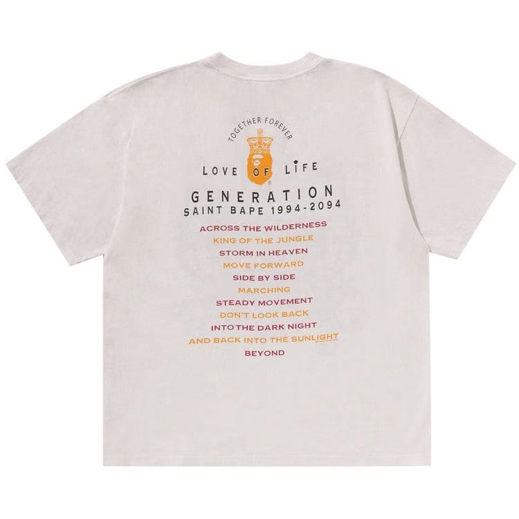 BAPE x SAINT Mxxxxxx Generation T-Shirt White