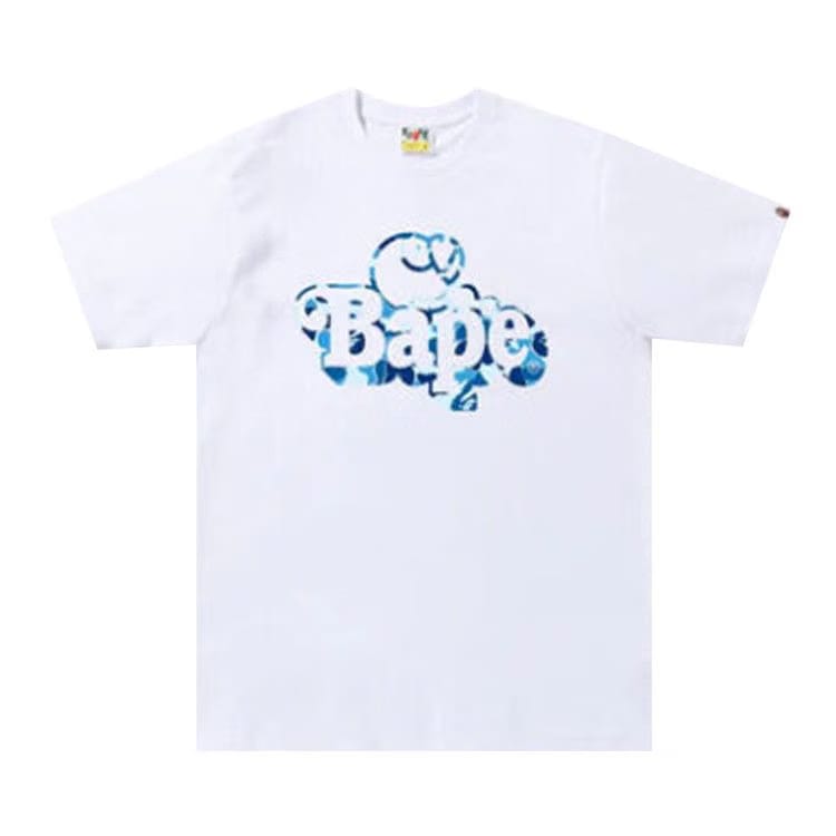 BAPE ABC Camo Milo On T-Shirt White/Blue