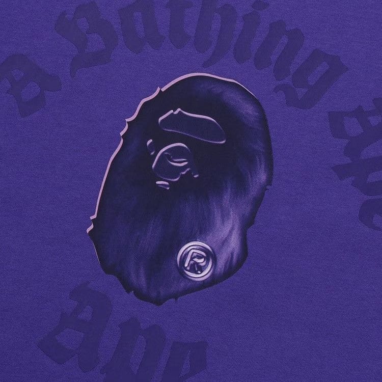 BAPE Gothic College Relaxed Fit T-Shirt Purple