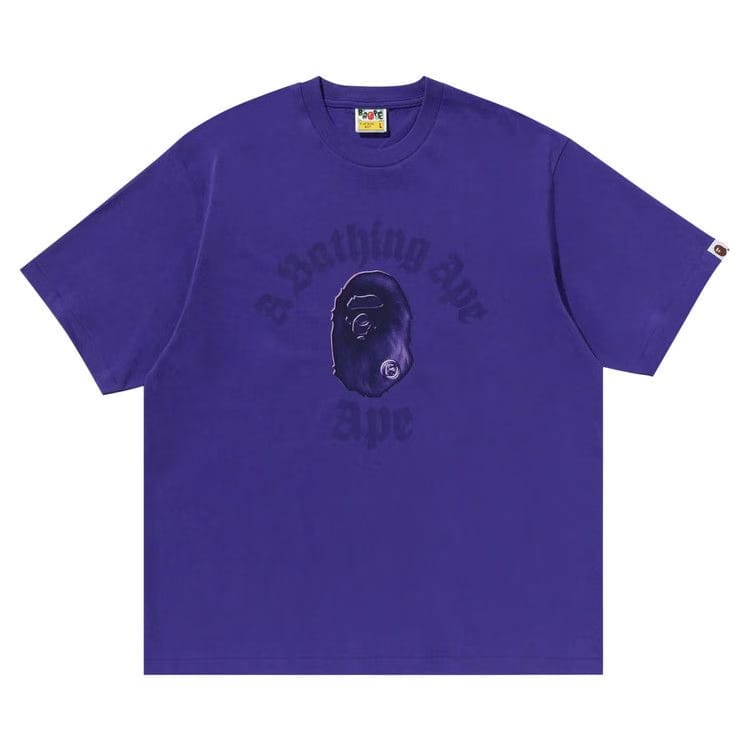 BAPE Gothic College Relaxed Fit T-Shirt Purple