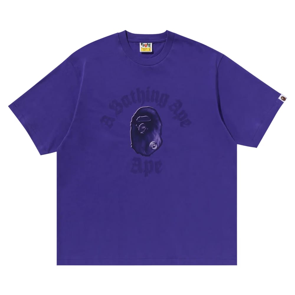 BAPE Gothic College Relaxed Fit T-Shirt Purple