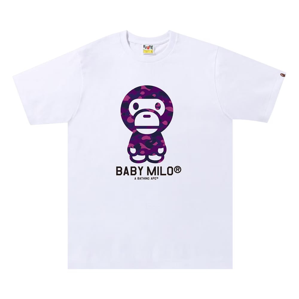 BAPE Color Camo Baby Milo T-Shirt White/Purple