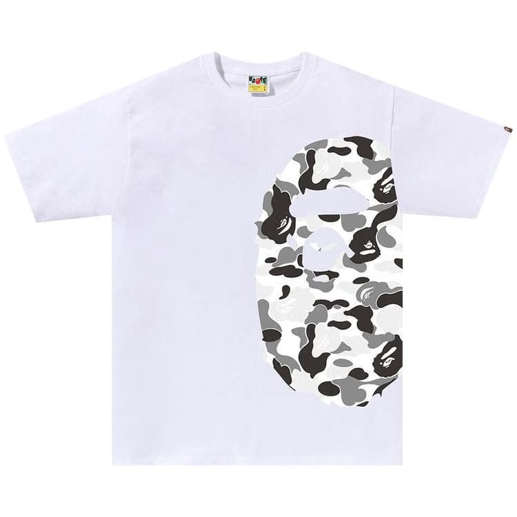 BAPE ABC Camo Side Big Ape Head T-Shirt White/Grey