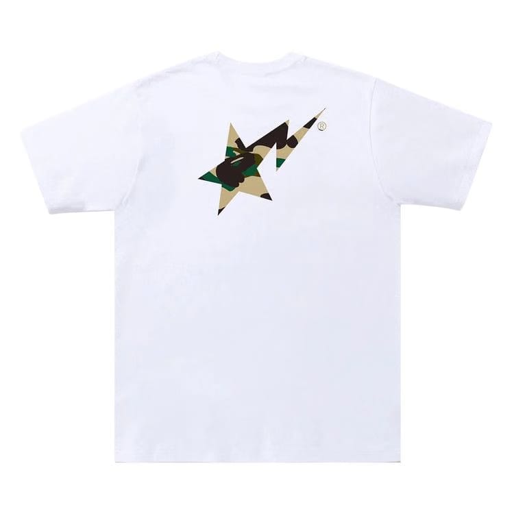 BAPE 1st Camo BAPE Sta Logo T-Shirt White/Yellow