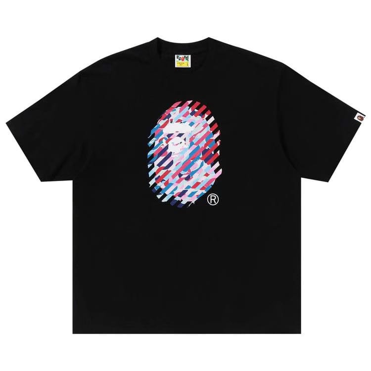 BAPE ABC Camo Illusion Ape Head Relaxed Fit T-Shirt Black
