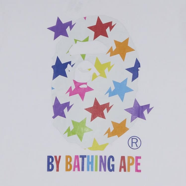 BAPE Big Head Ape Star Festival T-Shirt Multicolor/White