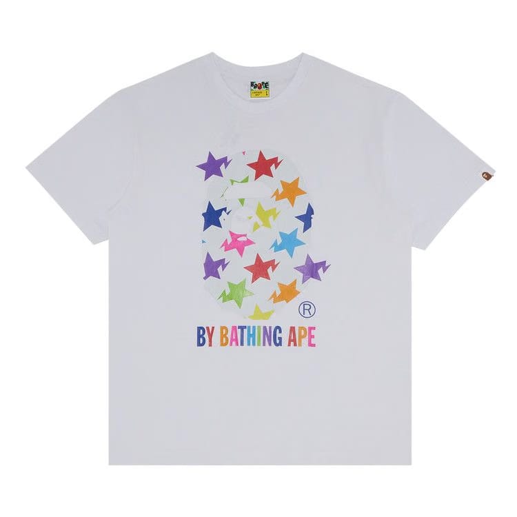 BAPE Big Head Ape Star Festival T-Shirt Multicolor/White