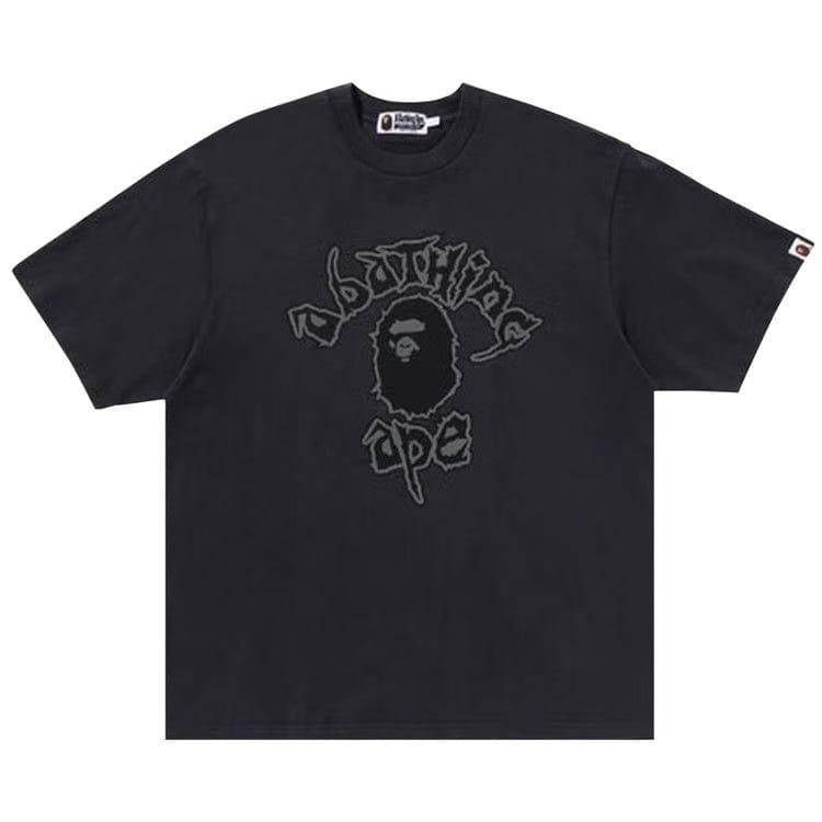 BAPE Mad College Garment Dyed Relaxed Fit T-Shirt Black