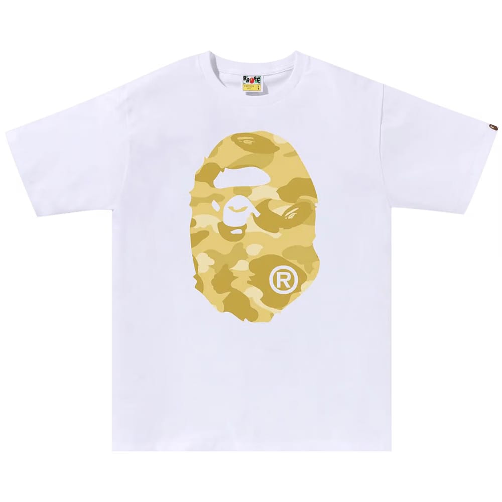 BAPE Color Camo Big Ape Head T-Shirt White/Yellow