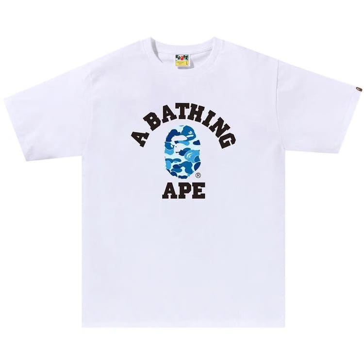 BAPE ABC Camo College T-Shirt White/Blue