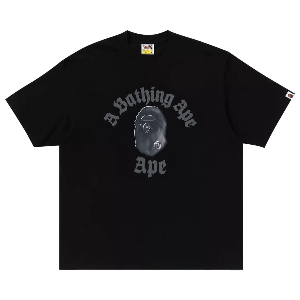 BAPE Gothic College Relaxed Fit T-Shirt Black
