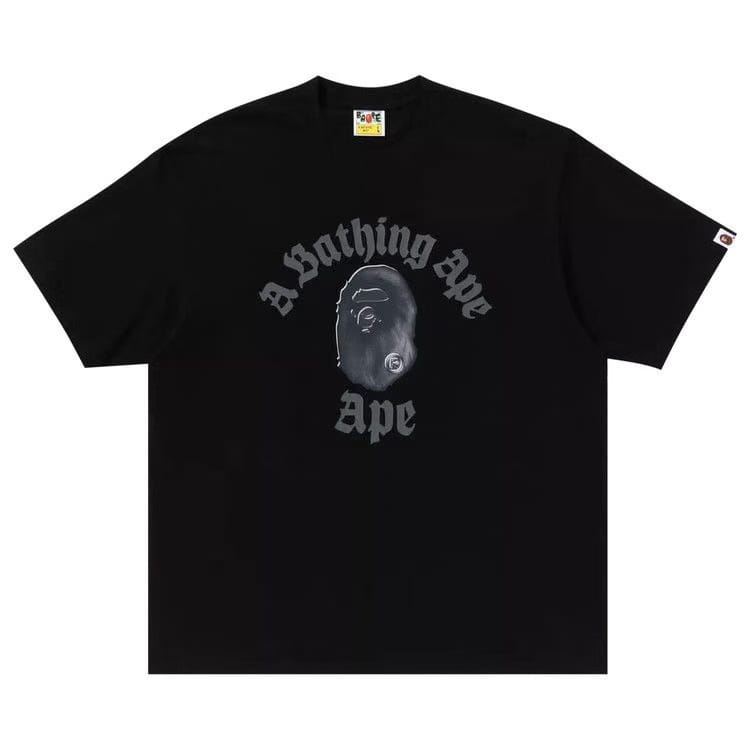 BAPE Gothic College Relaxed Fit T-Shirt Black