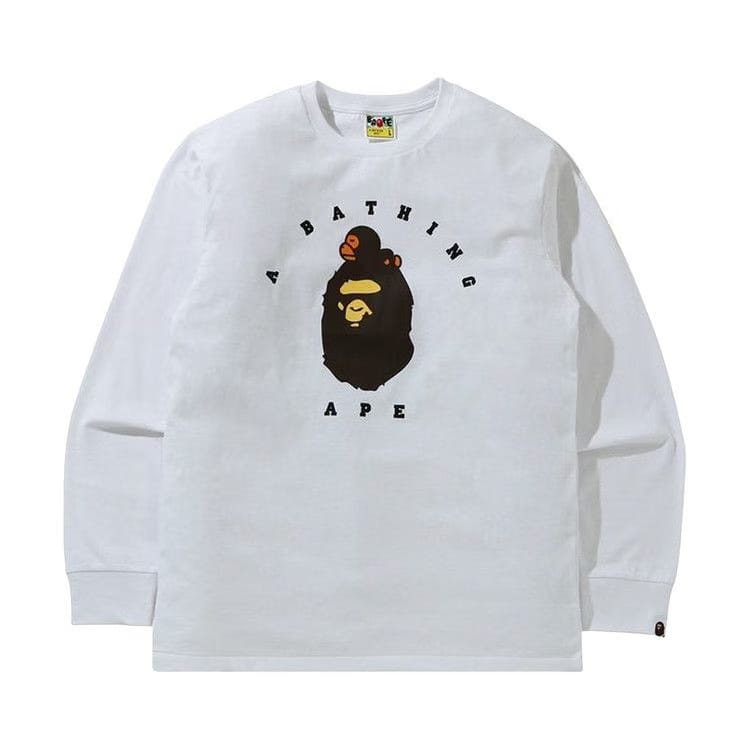 BAPE Milo On Ape Long-Sleeve T-Shirt White