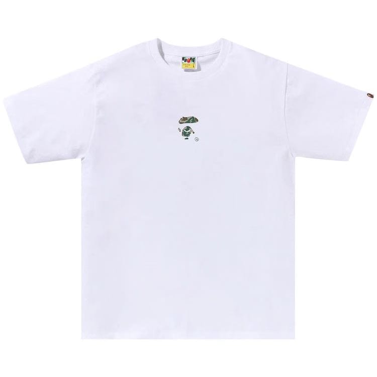 BAPE Liquid Camo Small Ape Face T-Shirt White