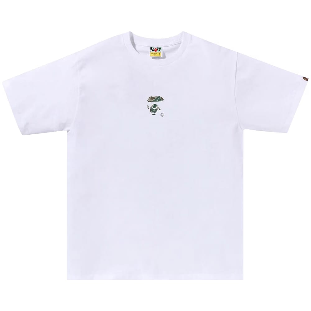 BAPE Liquid Camo Small Ape Face T-Shirt White