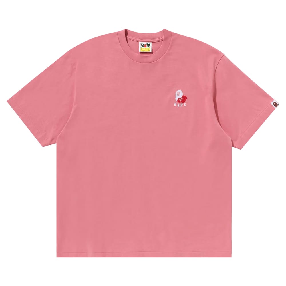 BAPE Ape Head 2 Point Relaxed Fit T-Shirt Pink