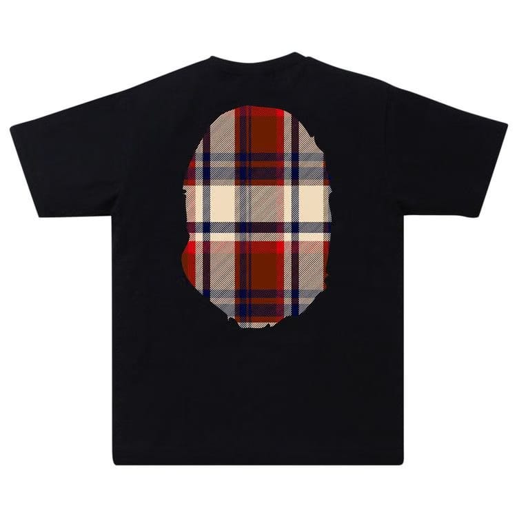 BAPE Check Big Ape Head T-Shirt Black/Red