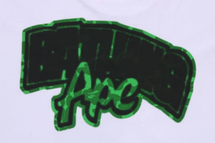 BAPE Spray Frankenstein Relaxed Fit T-Shirt White