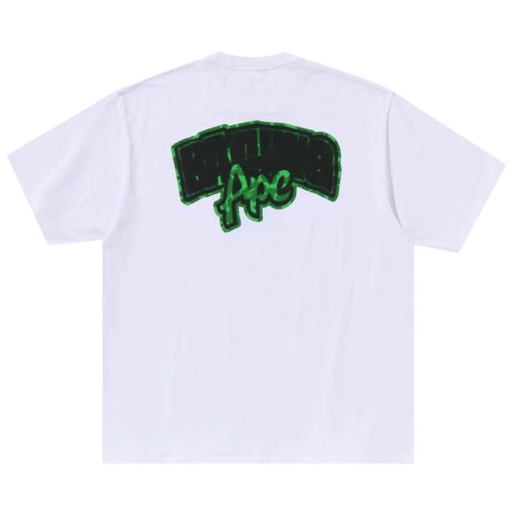 BAPE Spray Frankenstein Relaxed Fit T-Shirt White