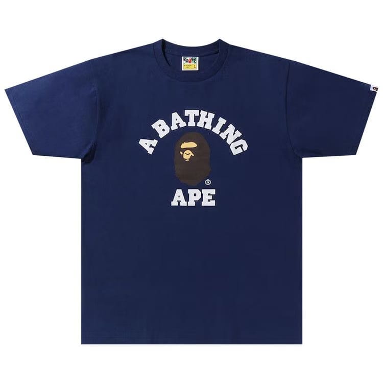BAPE Online Exclusive College T-Shirt Navy 2022