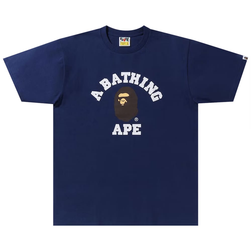BAPE Online Exclusive College T-Shirt Navy 2022