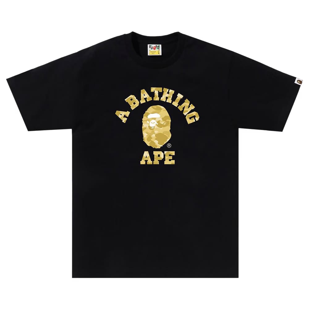 BAPE Color Camo College T-Shirt Black/Yellow