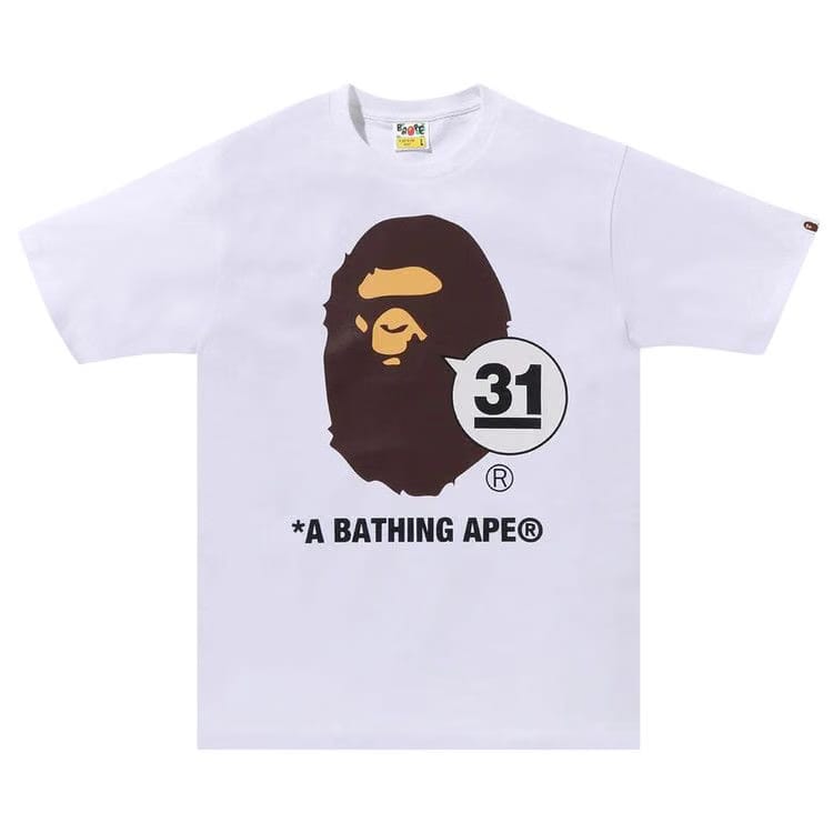 BAPE A Bathing Ape 31st Anniv. Ape Head T-Shirt White