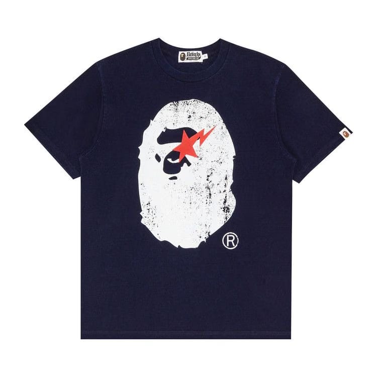 BAPE Ape Head Indigo T-Shirt Light Indigo