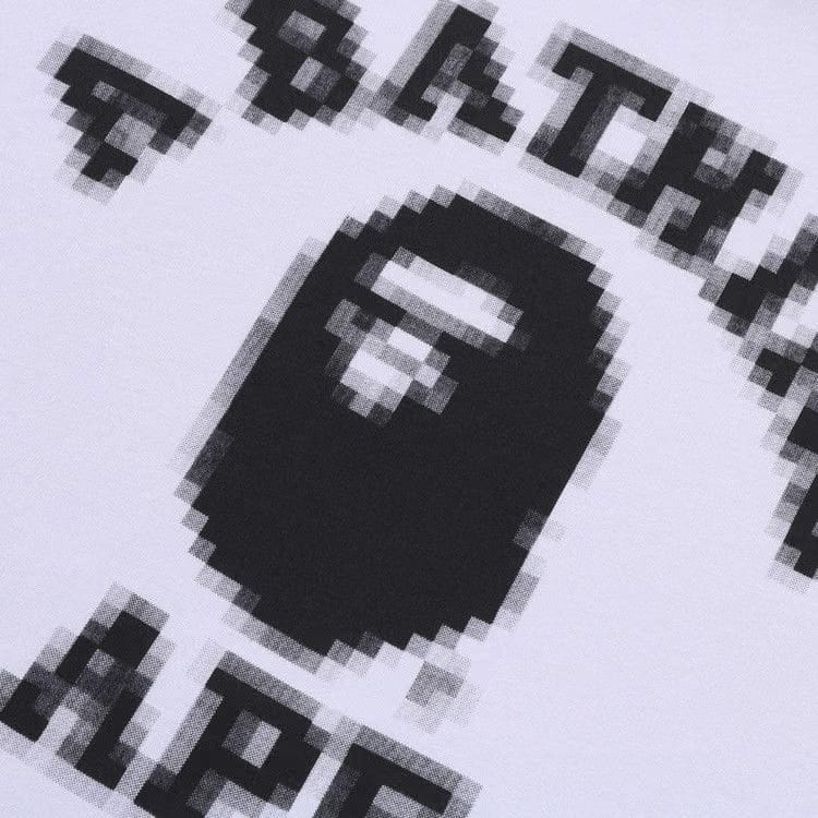 BAPE College Relaxed Fit Long-Sleeve T-Shirt White
